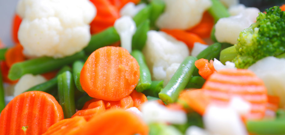 Mixed various vegetables background macro close-up